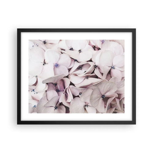 Plakat i sort ramme - I en flod af blomster - 50x40 cm