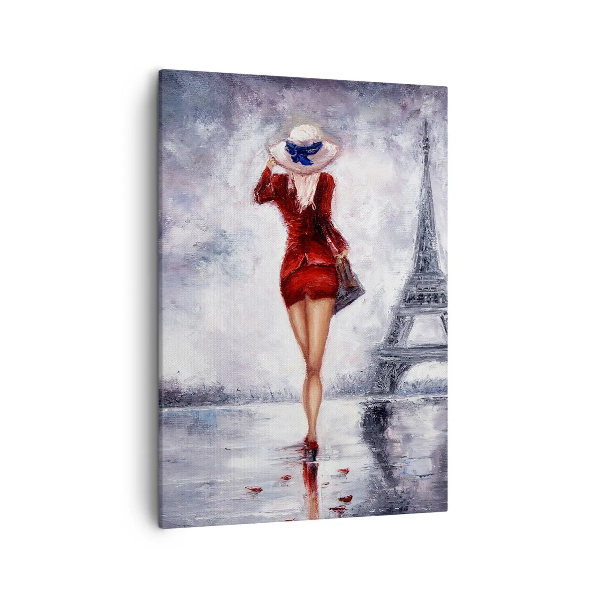 Lærredstryk - Billede på lærred - Parisiske symboler - 50x70 cm
