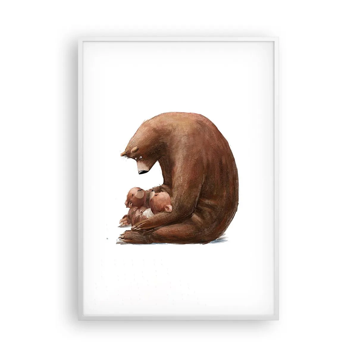 Plakat i hvid ramme - Drøm sødt, børn - 70x100 cm