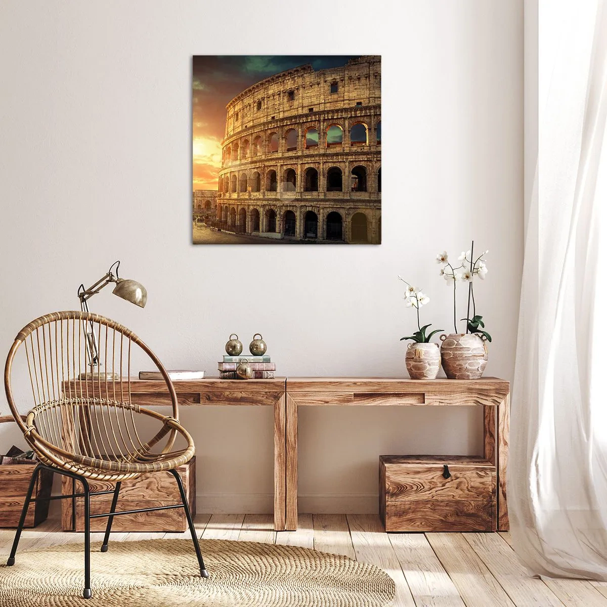 Lærredstryk - Billede på lærred - Kolossalt indtryk - 40x40 cm