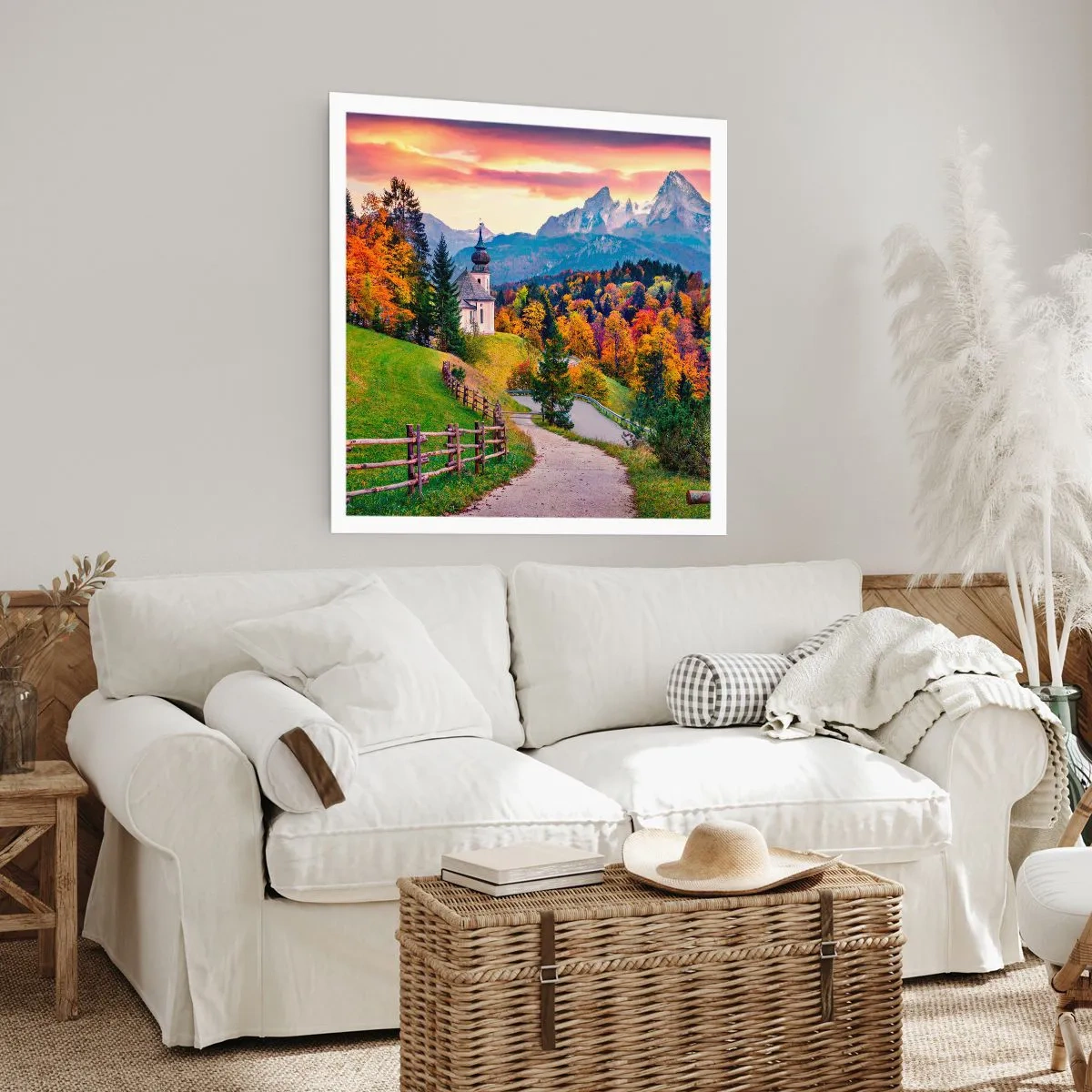 Plakat - Landskab som maleri - 60x60 cm
