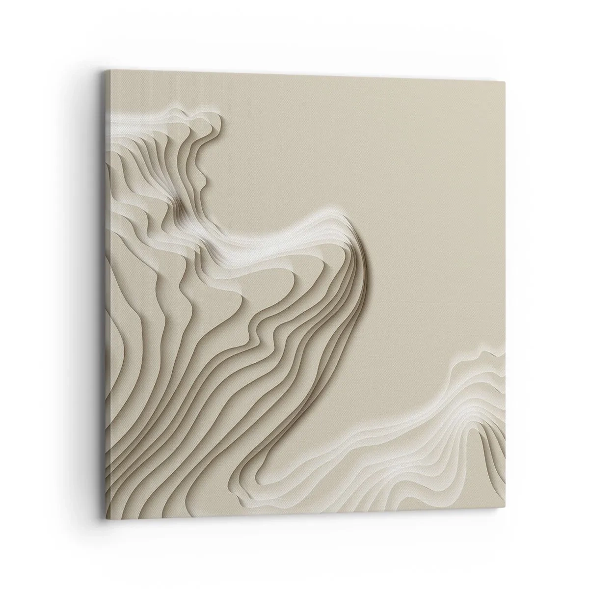 Lærredstryk - Billede på lærred - Kunstens topografi - 70x70 cm