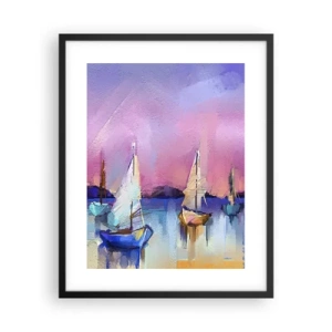 Plakat i sort ramme - Retning: brede farvande - 40x50 cm