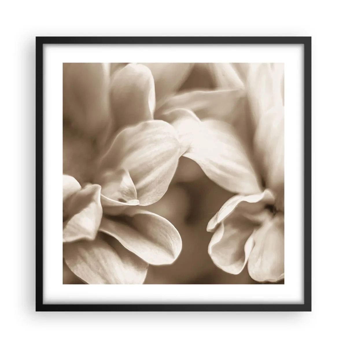 Plakat i sort ramme - Blid som et smil - 50x50 cm