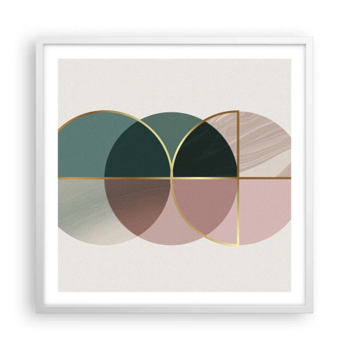 Plakat i hvid ramme - Hjul for hjul… - 60x60 cm