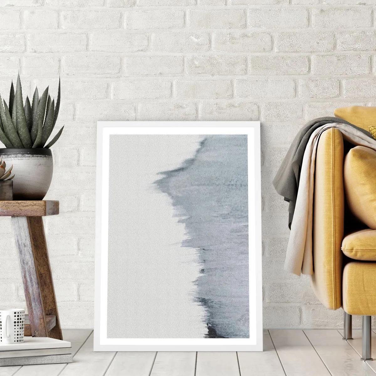 Plakat i hvid ramme - Mystisk plade - 30x40 cm