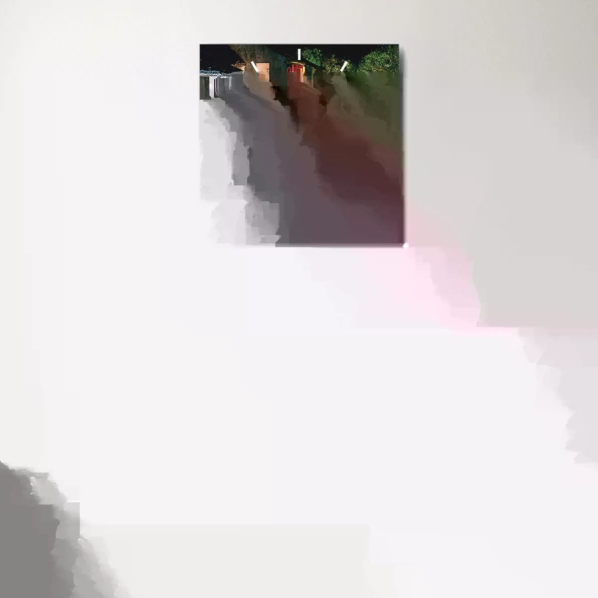 Vægur, Uret - En aften på en kinesisk gade - 30x30 cm