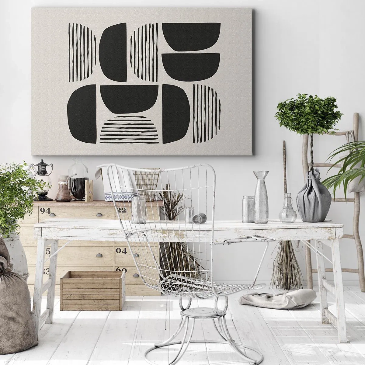 Lærredstryk - Billede på lærred - Halvhjertede arrangementer - 120x80 cm