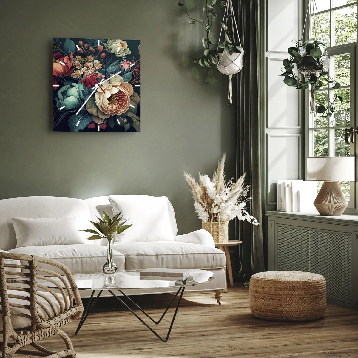 Vægur, Uret - Charme fra det 19. århundrede - 30x30 cm