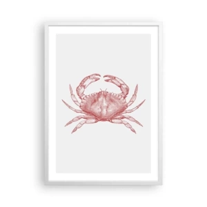 Plakat i hvid ramme - Krabbe over krabber - 50x70 cm