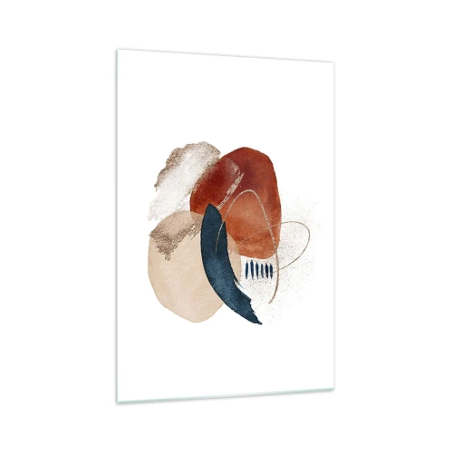 Billede på glas - Oval sammensætning - 70x100 cm