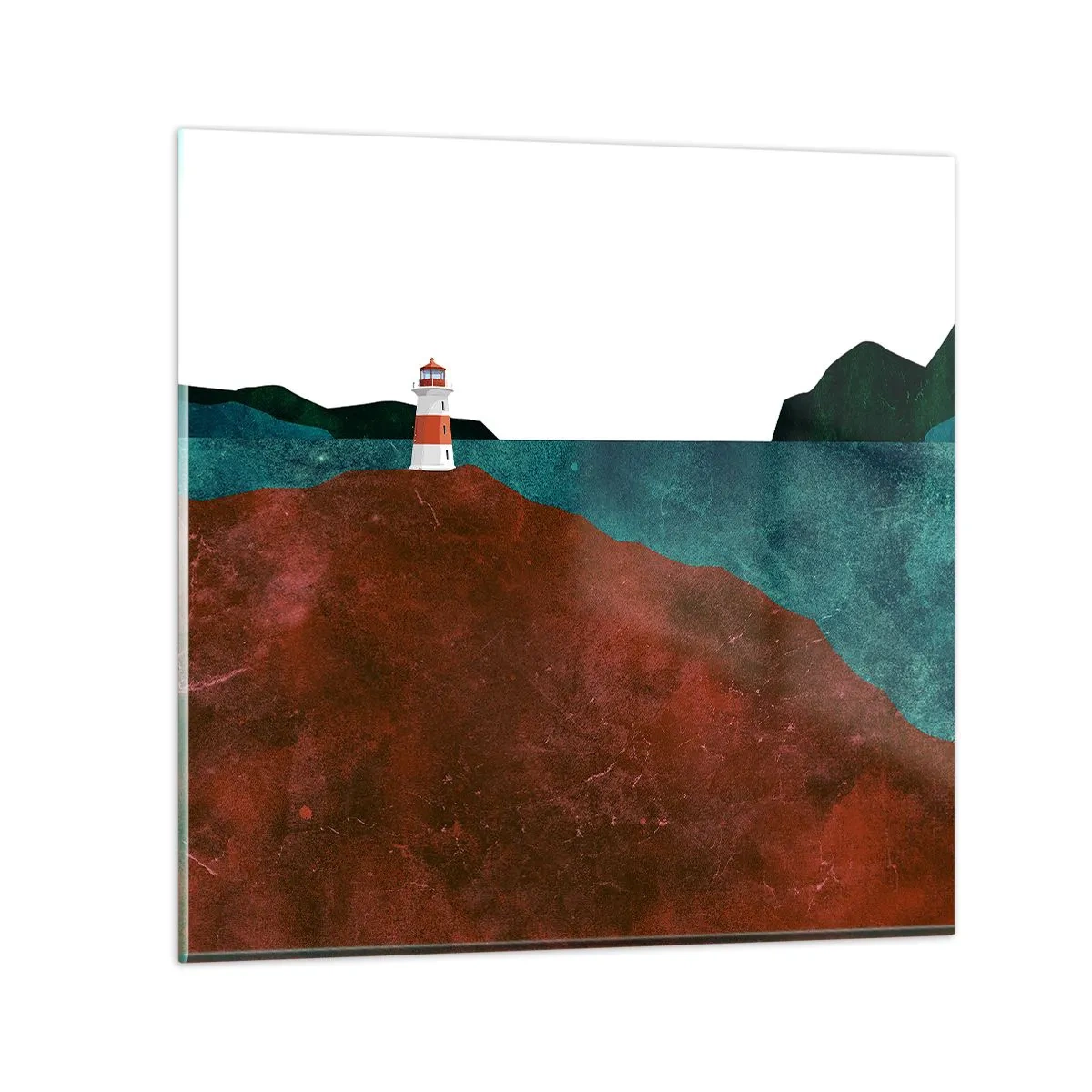 Billede på glas - Med blikket rettet mod havet - 40x40 cm