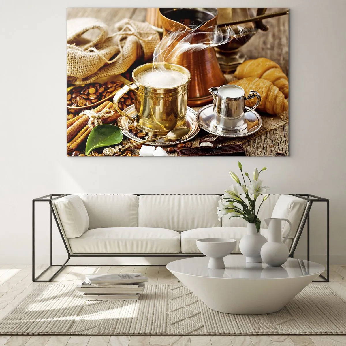 Billede på glas - Hav en dejlig dag! - 120x80 cm
