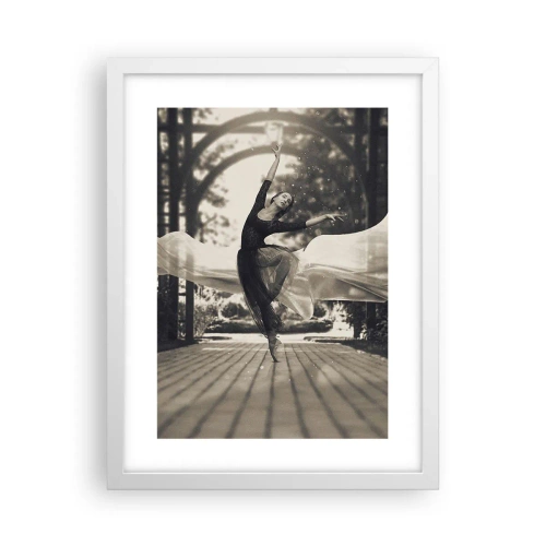 Plakat i hvid ramme - Dans i haven - 30x40 cm