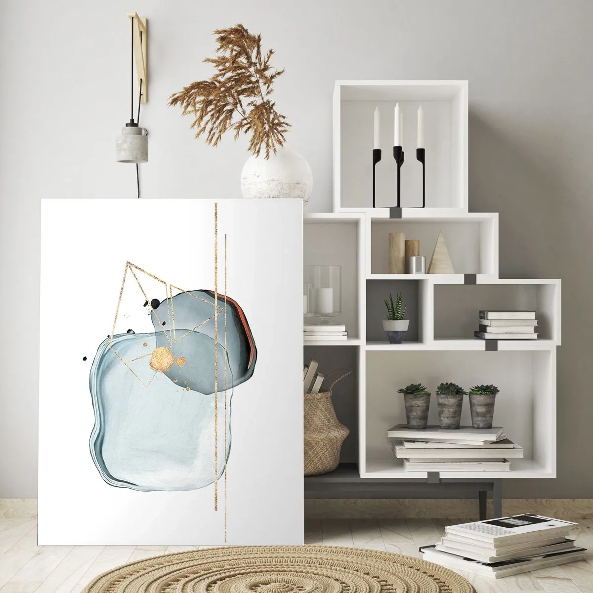 Billede på glas - En undersøgelse af dråber - 70x100 cm