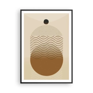 Plakat i sort ramme - Om geometriske figurers oprindelse - 70x100 cm