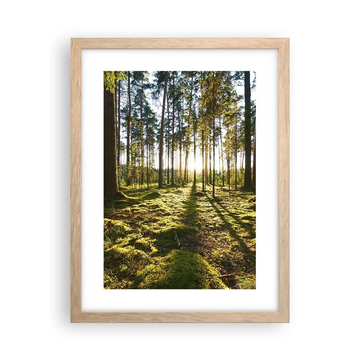 Plakat i ramme af lyst egetræ - ...Bag de syv skove - 30x40 cm