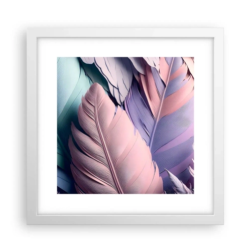 Plakat i hvid ramme - Chik fugl - 30x30 cm