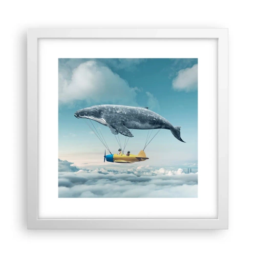 Plakat i hvid ramme - Hvorfor ikke? - 30x30 cm