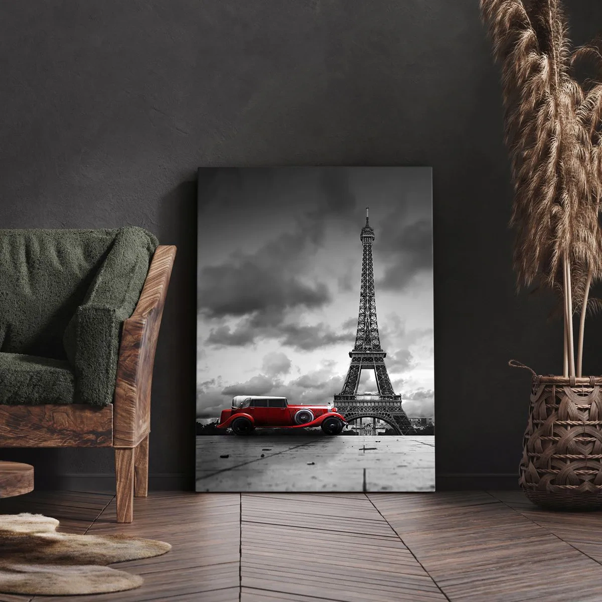 Lærredstryk - Billede på lærred - For ikke så længe siden i Paris - 50x70 cm