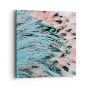 Lærredstryk - Billede på lærred - Safir lyserød fnug - 40x40 cm