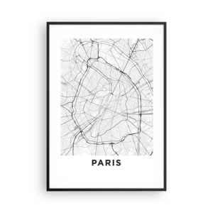 Plakat i sort ramme - Paris' blomst - 70x100 cm