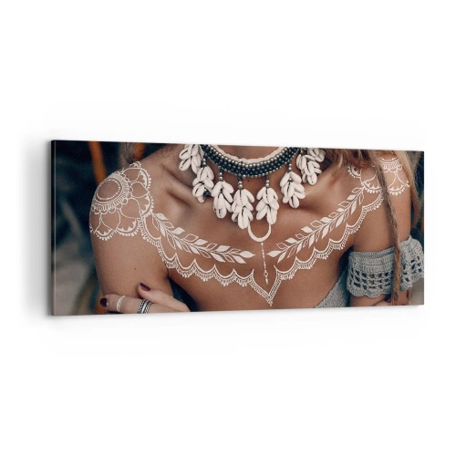 Lærredstryk - Billede på lærred - Talismaner, ritualer om kvindelighed - 100x40 cm