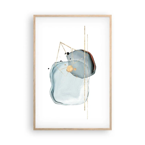 Plakat i ramme af lyst egetræ - En undersøgelse af dråber - 61x91 cm