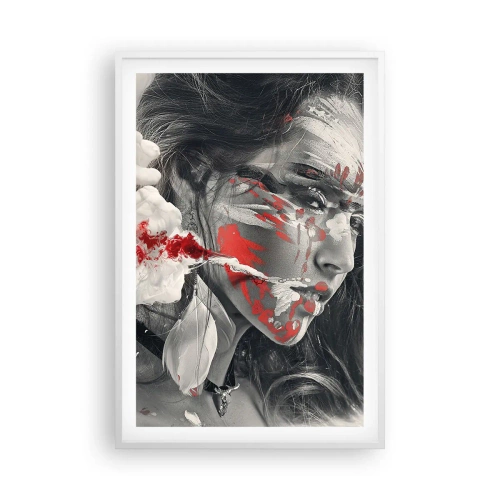 Plakat i hvid ramme - I det absurdes damp - 61x91 cm