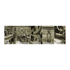 Fototapet Prøve Standard Eco - I onkel Wladeks skur - Motorcykel, Autoværksted, Årgang - 100x30 cm