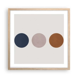 Plakat i ramme af lyst egetræ - Et symbol på perfektion - 50x50 cm