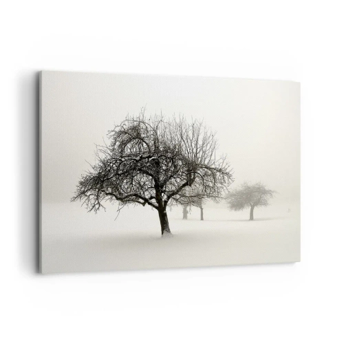 Lærredstryk - Billede på lærred - Vintersøvn - 100x70 cm