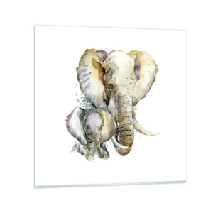 Billede på glas - Der er intet sted som hos mor - 60x60 cm