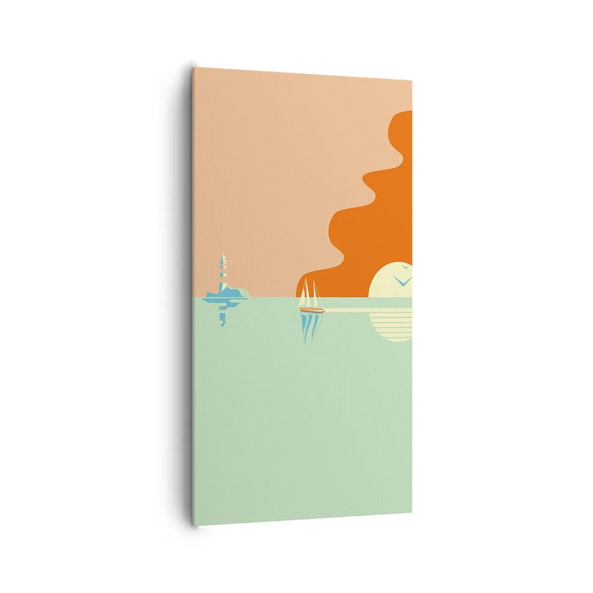 Lærredstryk - Billede på lærred - Det perfekte havlandskab - 65x120 cm