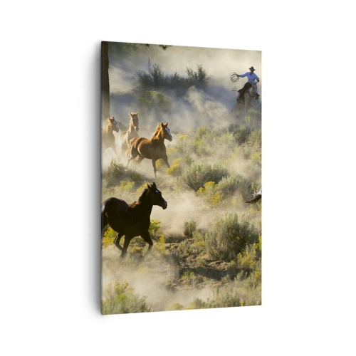 Lærredstryk - Billede på lærred - Rivalisering - frihed eller maskulin kraft? - 80x120 cm