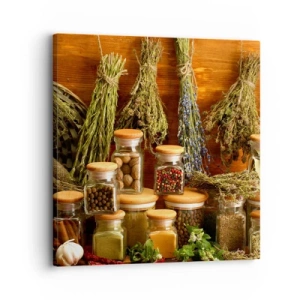 Lærredstryk - Billede på lærred - Køkkenmagi - 30x30 cm