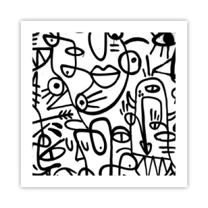 Plakat - Ansigter og luftspejlinger - 50x50 cm