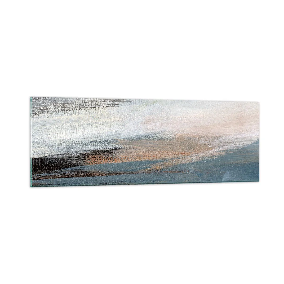 Billede på glas - Abstraktion: nordligt landskab - 90x30 cm