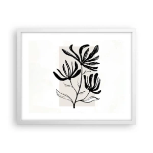 Plakat i hvid ramme - Skitse til et herbarium - 50x40 cm