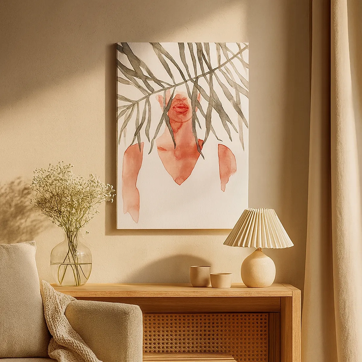 Lærredstryk - Billede på lærred - Tropernes dame - 50x70 cm