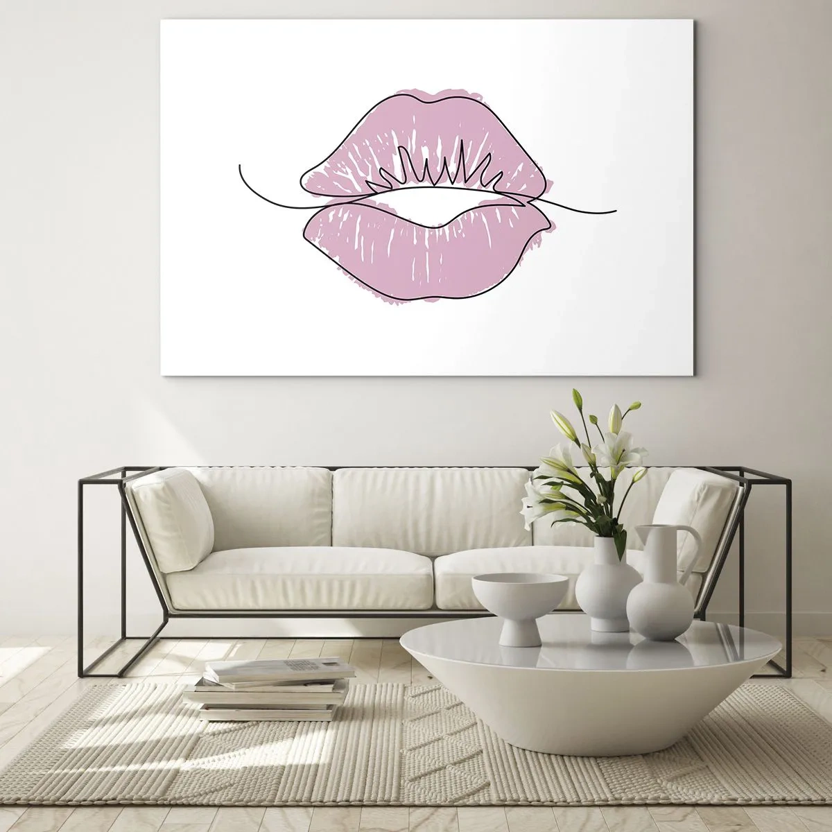 Billede på glas - Klar til at kysse? - 120x80 cm