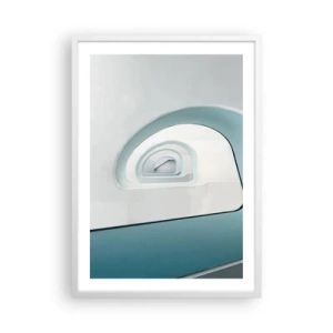 Plakat i hvid ramme - Til bunden af det blå - 50x70 cm