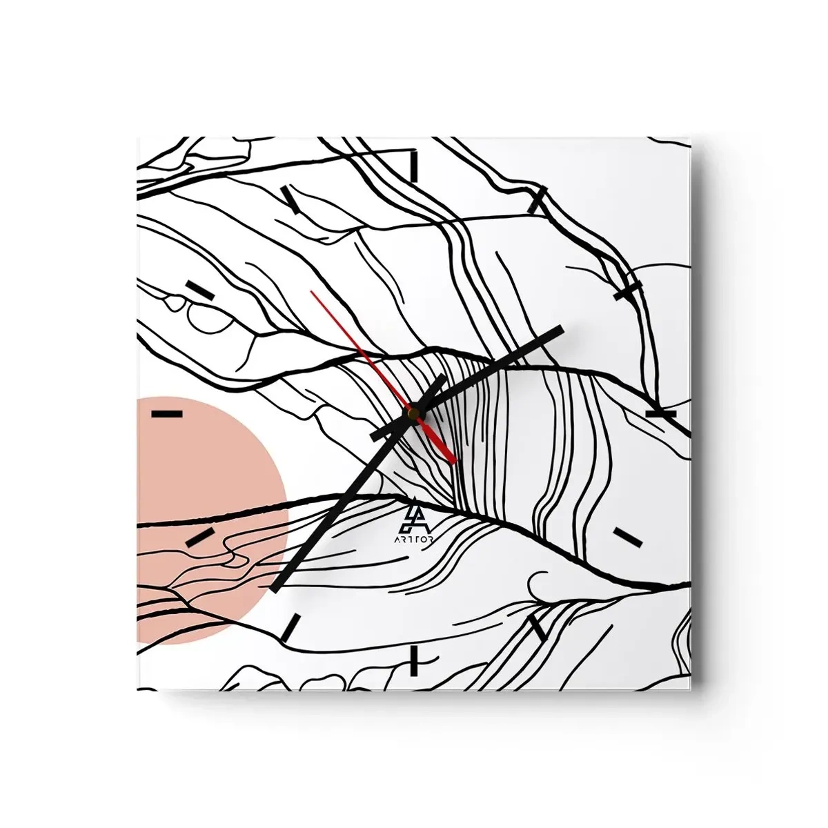 Vægur, Uret - I et netværk af kviste - 40x40 cm