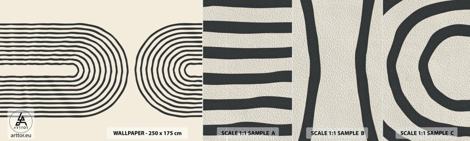 Prøve Fototapet Premium Sand - Kommer snart... - Abstraktion, Grafik, Stykke - 100x30 cm