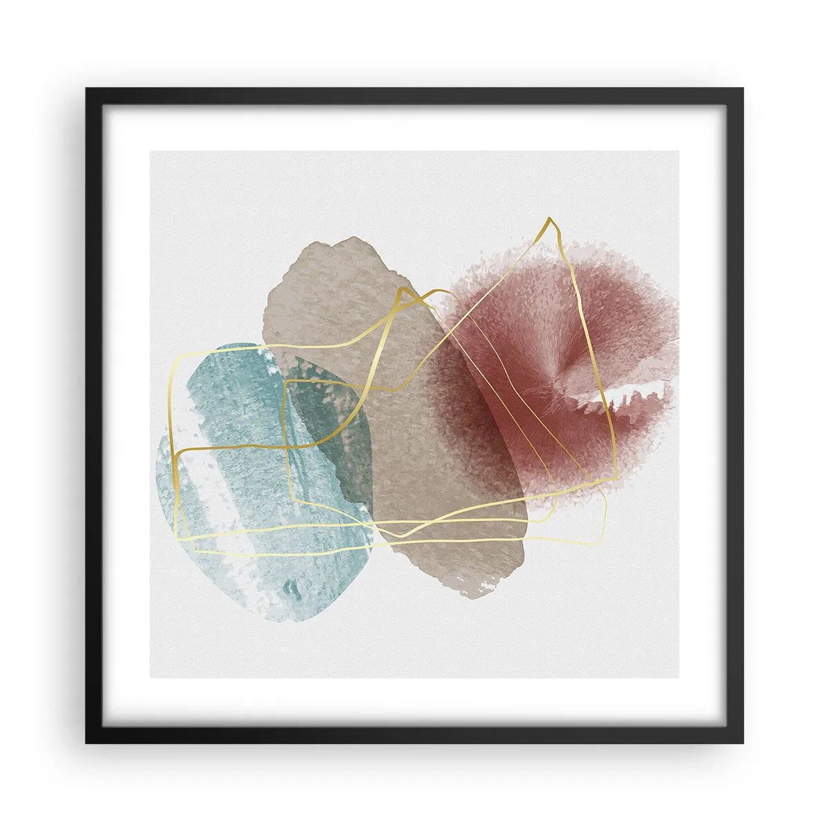 Plakat i sort ramme - Rummets perler - 50x50 cm