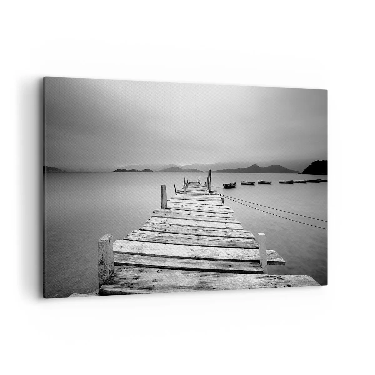 Lærredstryk - Billede på lærred - Ud over bjergene, hinsides havene - 120x80 cm