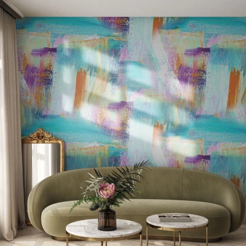 Fototapet Premium Canvas - Munter mazel topper - Abstraktion, Stykke, Maleri - 350x256 cm