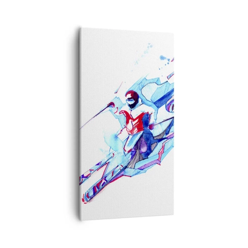 Lærredstryk - Billede på lærred - Den vanvittige jagt på glæde - 55x100 cm