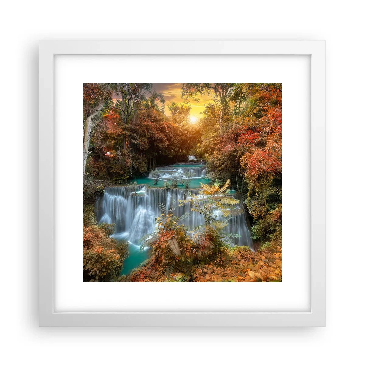 Plakat i hvid ramme - Skovens skjulte skat - 30x30 cm