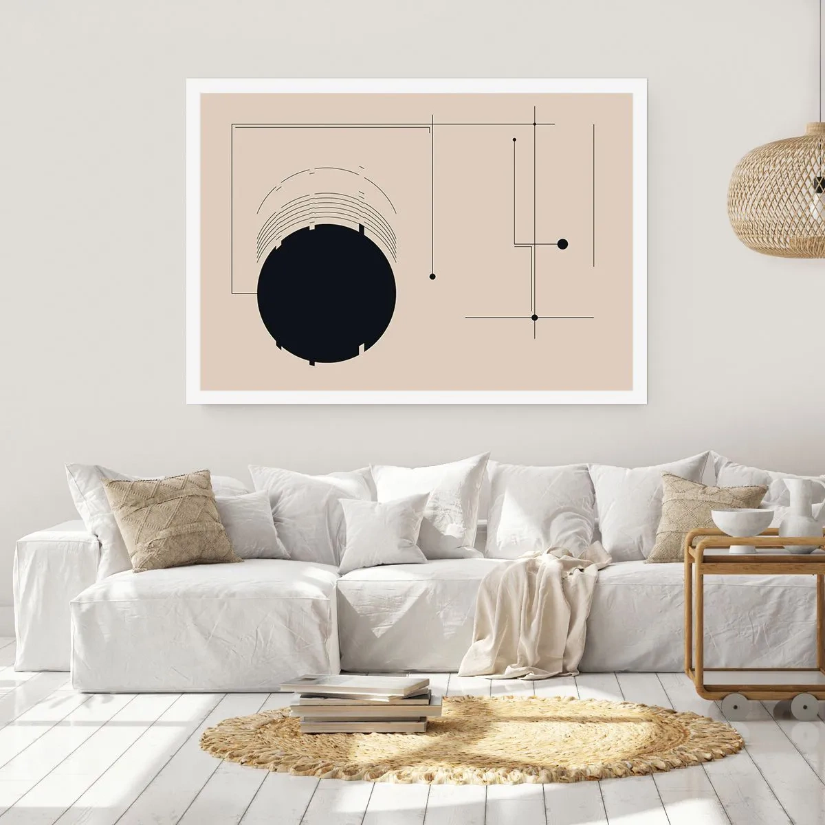 Plakat - Fjedrende og dynamisk komposition - 91x61 cm